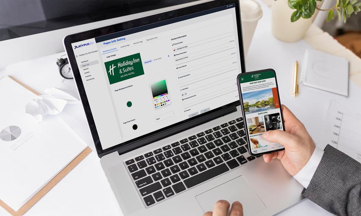 Platypus360 CMS content update interface preview
