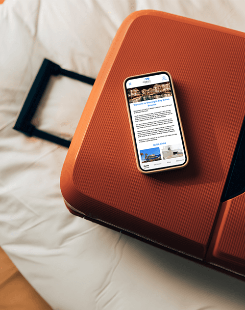 Pre-arrival email touchpoint for digital compendium access