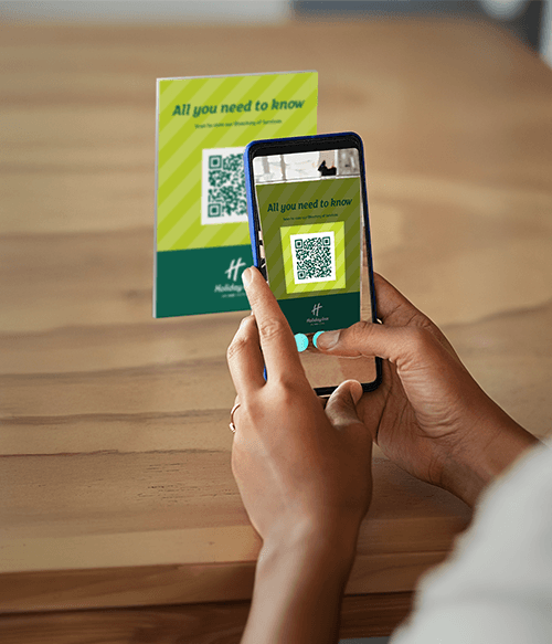 Check-in and on-site QR display for digital compendium